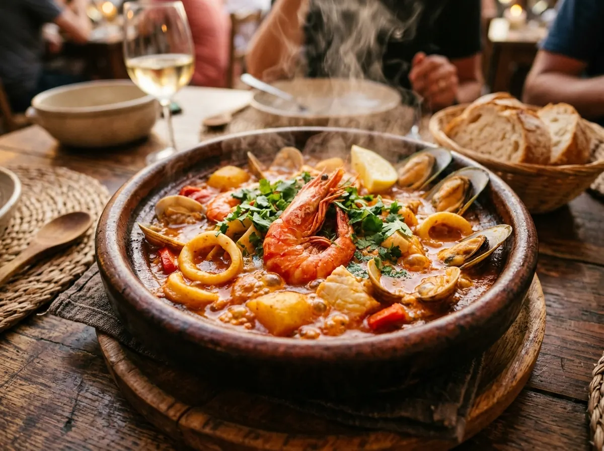 طاجن فواكه البحر الإسكندراني